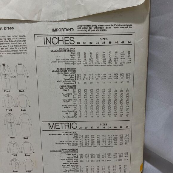 1981 Stretch and Sew ShirtWaist Dress And Blouse Design Patterns By Ann Person - Picture 8 of 10